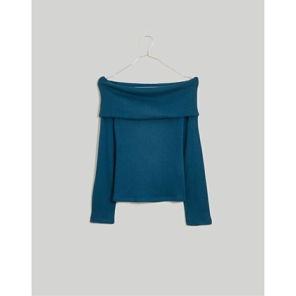 $65 Madewell Off-Shoulder Long-Sleeve Top size XL m4 - Picture 1 of 6